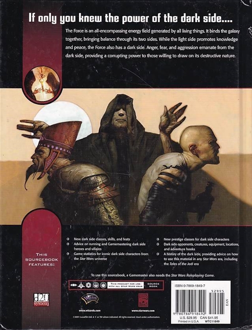 Star Wars D20 - The Dark Side Sourcebook (Genbrug)